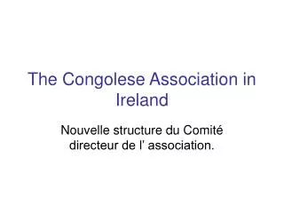 the congolese association in ireland