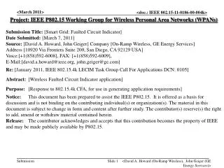 Project: IEEE P802.15 Working Group for Wireless Personal Area Networks (WPANs)