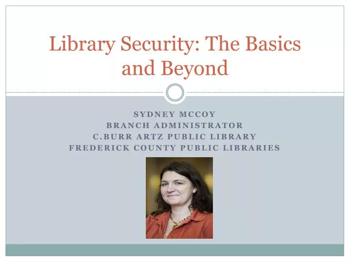 library security the basics and beyond