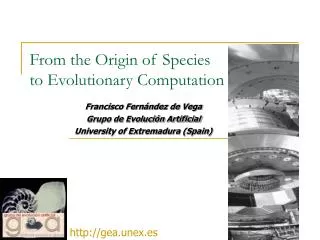 From the Origin of Species to Evolutionary Computation