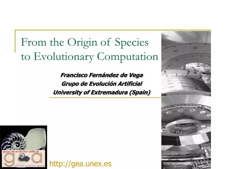 from the origin of species to evolutionary computation