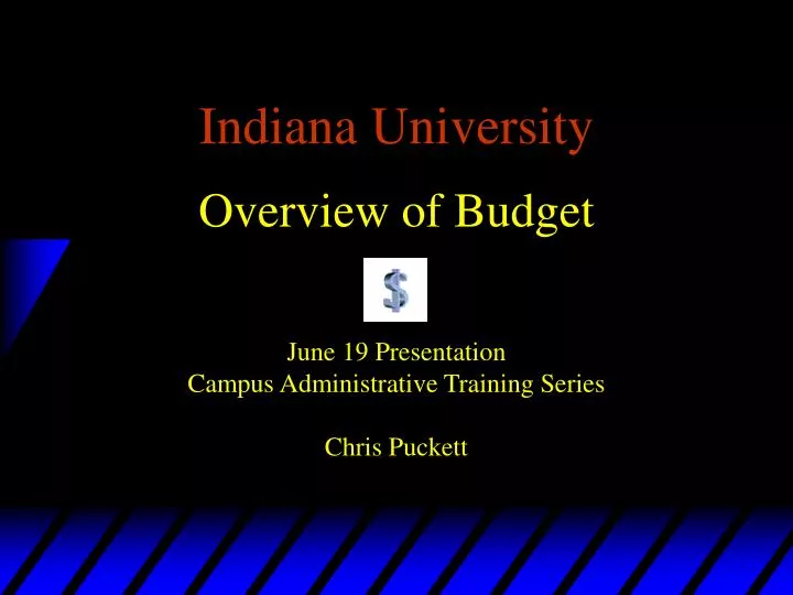 indiana university overview of budget