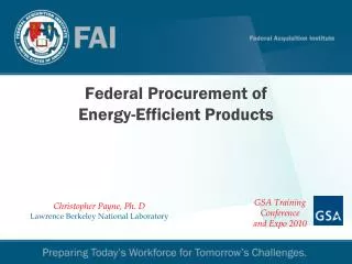 Federal Procurement of Energy-Efficient Products