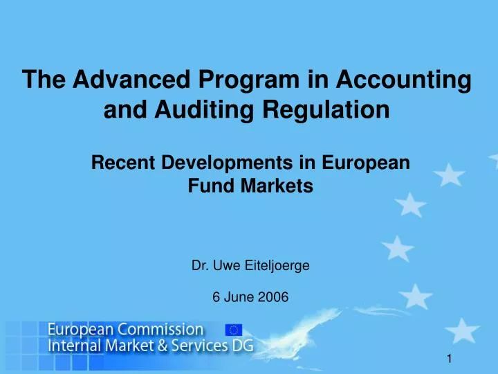 the advanced program in accounting and auditing regulation