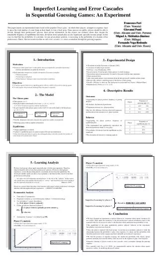 Imperfect Learning and Error Cascades in Sequential Guessing Games: An Experiment