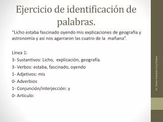 ejercicio de identificaci n de palabras