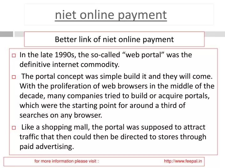 niet online payment