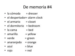 De memoria #4