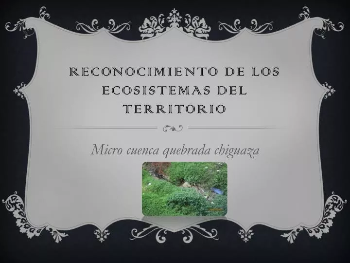 reconocimiento de los ecosistemas del territorio