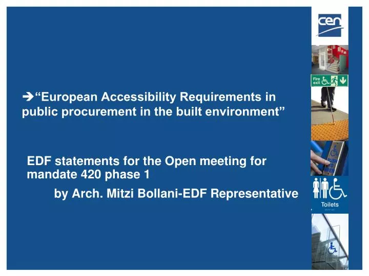 european accessibility requirements in public procurement in the built environment
