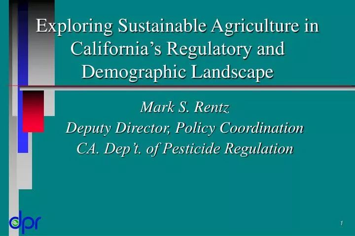exploring sustainable agriculture in california s regulatory and demographic landscape