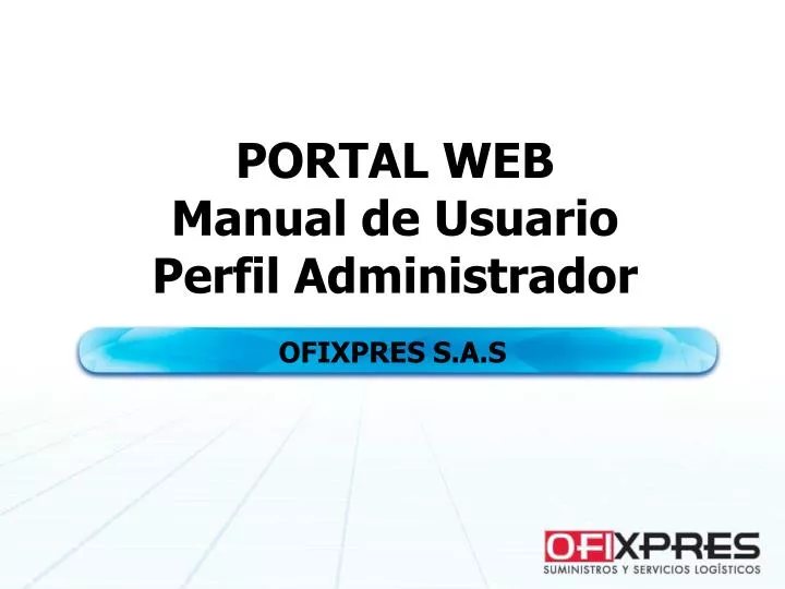 portal web manual de usuario perfil administrador