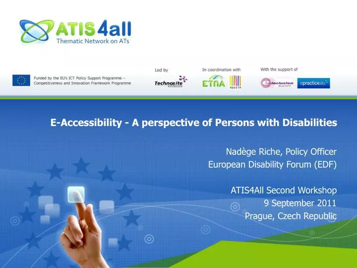 e accessibility a perspective of persons with disabilities