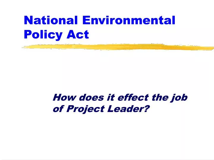 national environmental policy act