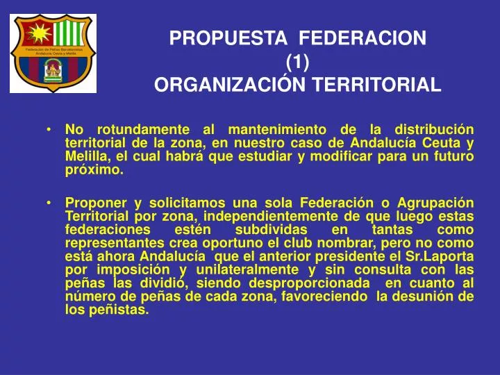 propuesta federacion 1 organizaci n territorial