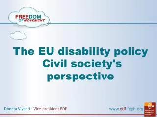 The EU disability policy Civil society's perspective