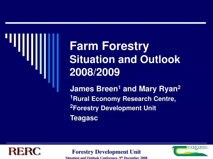 farm forestry situation and outlook 2008 2009