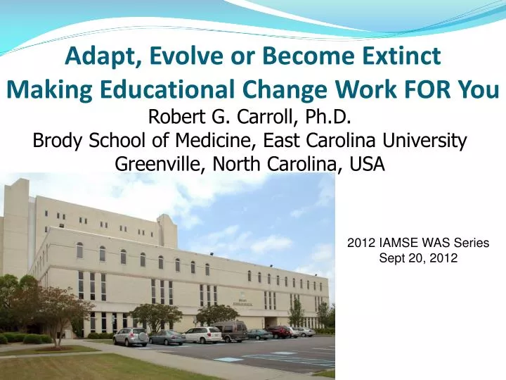 adapt evolve or become extinct making educational change work for you