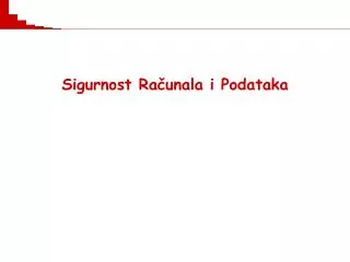 sigurnost ra unala i podataka