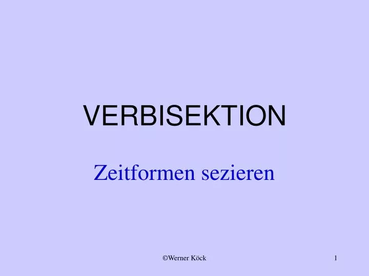 verbisektion