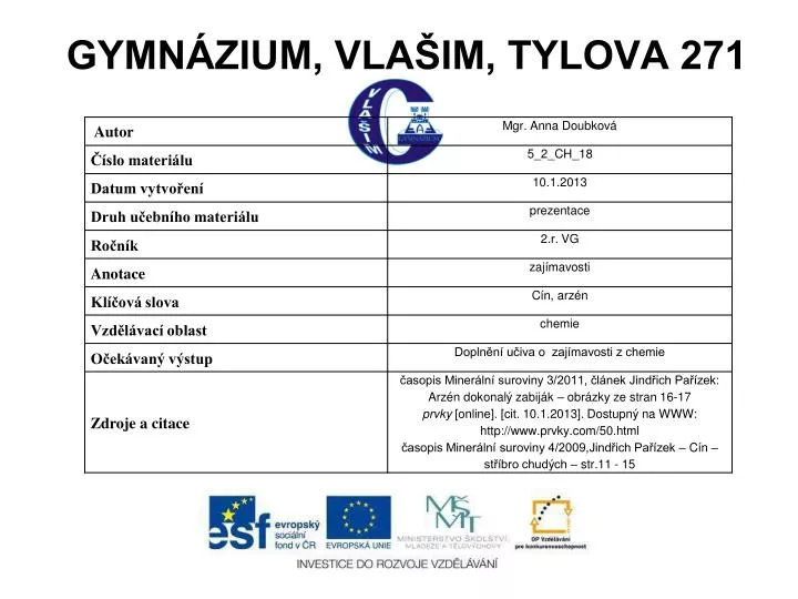 gymn zium vla im tylova 271