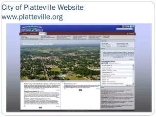 City of Platteville Website platteville