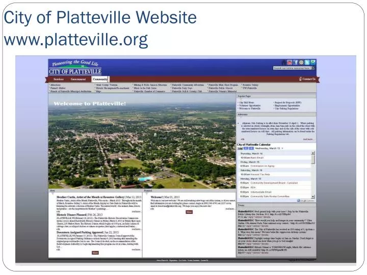 city of platteville website www platteville org