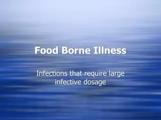 Food Borne Illness