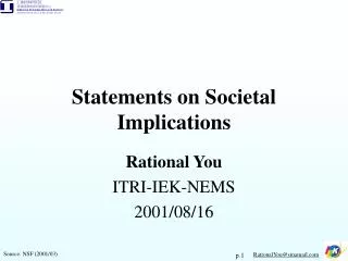 Statements on Societal Implications