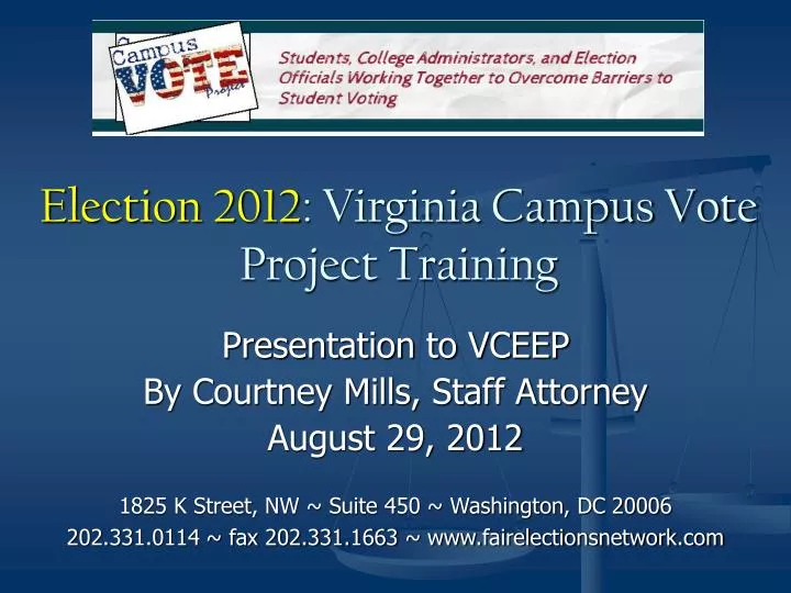 election 2012 virginia campus vote project training