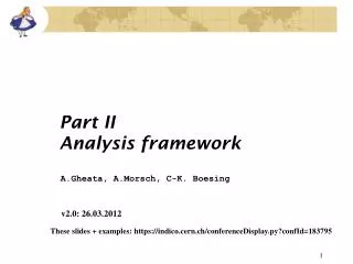 Part II Analysis framework