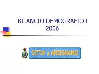 bilancio demografico 2006