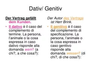 dativ genitiv