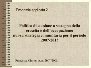 economia applicata 2