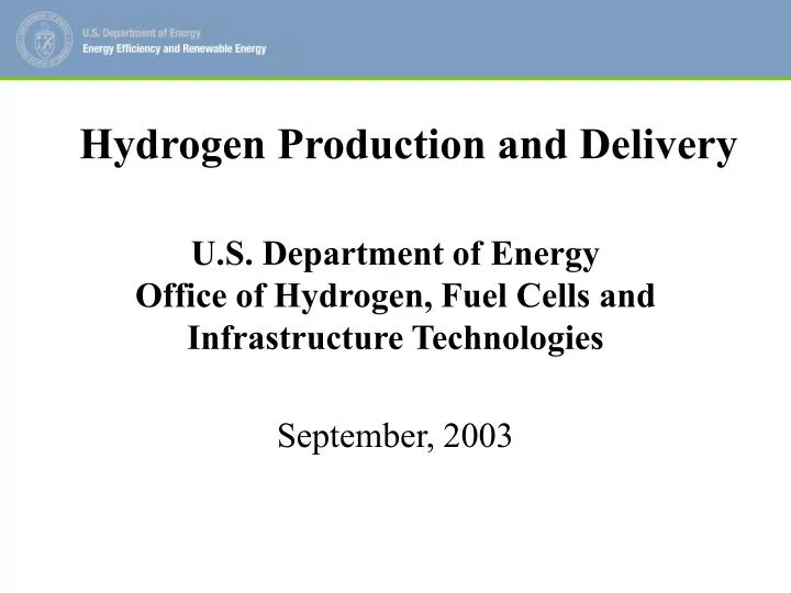 u s department of energy office of hydrogen fuel cells and infrastructure technologies