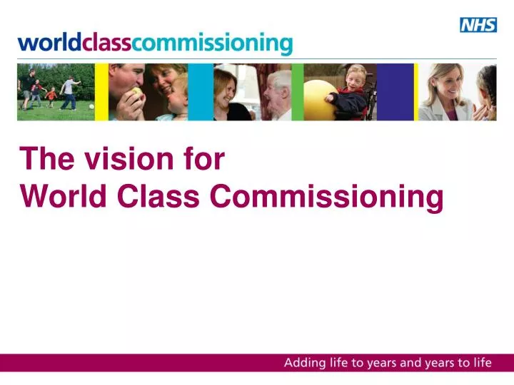 the vision for world class commissioning