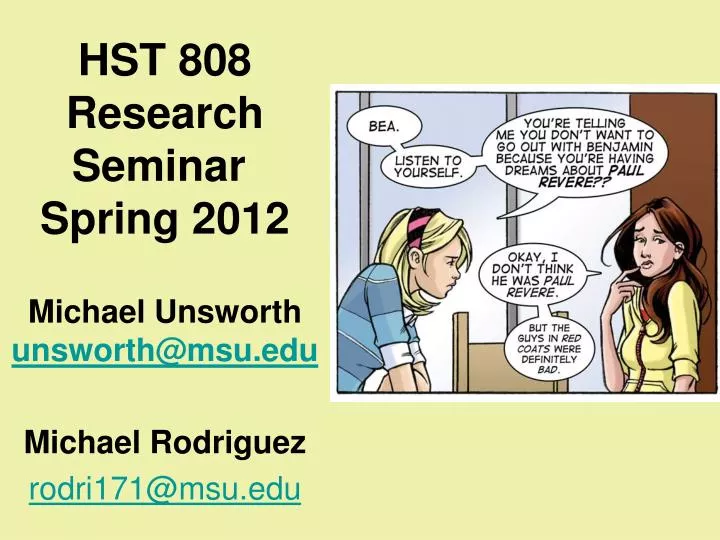 hst 808 research seminar spring 2012