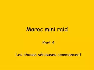 maroc mini raid