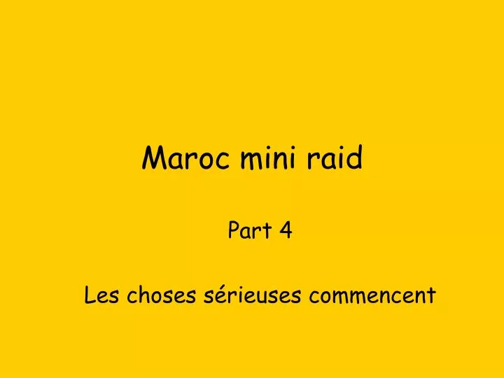 maroc mini raid