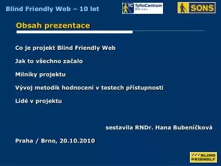 obsah prezentace