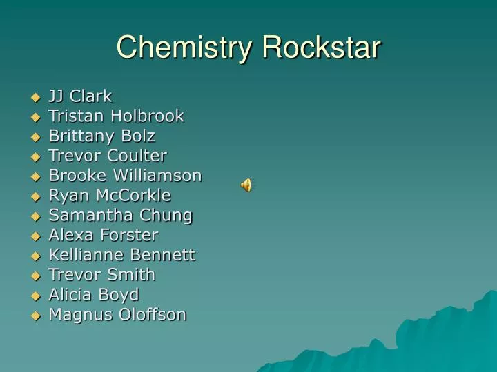 chemistry rockstar