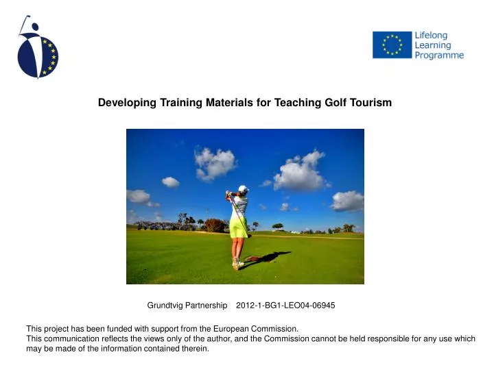 developing training materials for teaching golf tourism