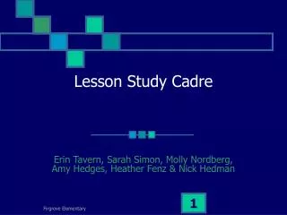 Lesson Study Cadre