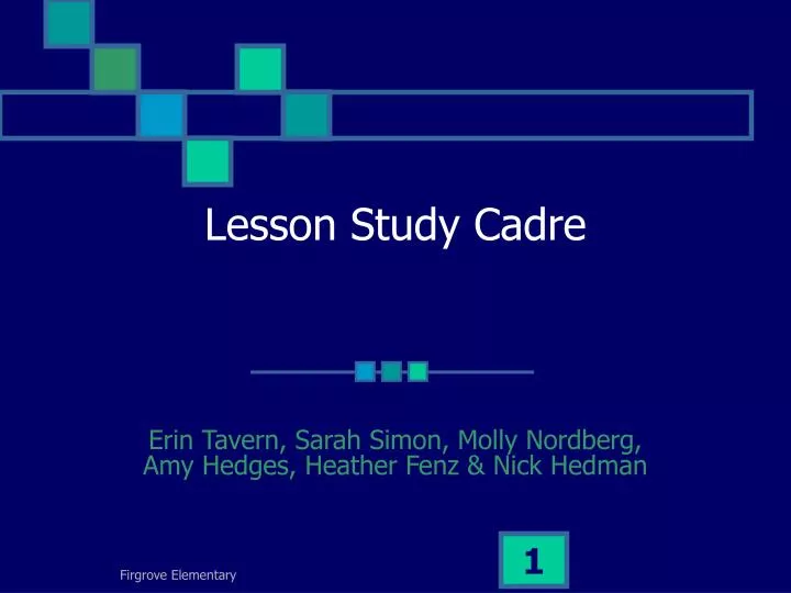 lesson study cadre