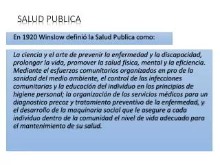 salud publica