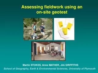 Assessing fieldwork using an on-site geotest