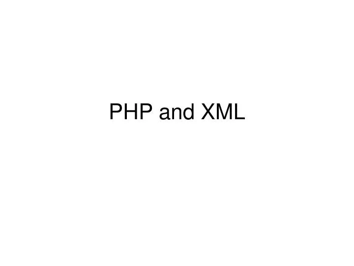 php and xml