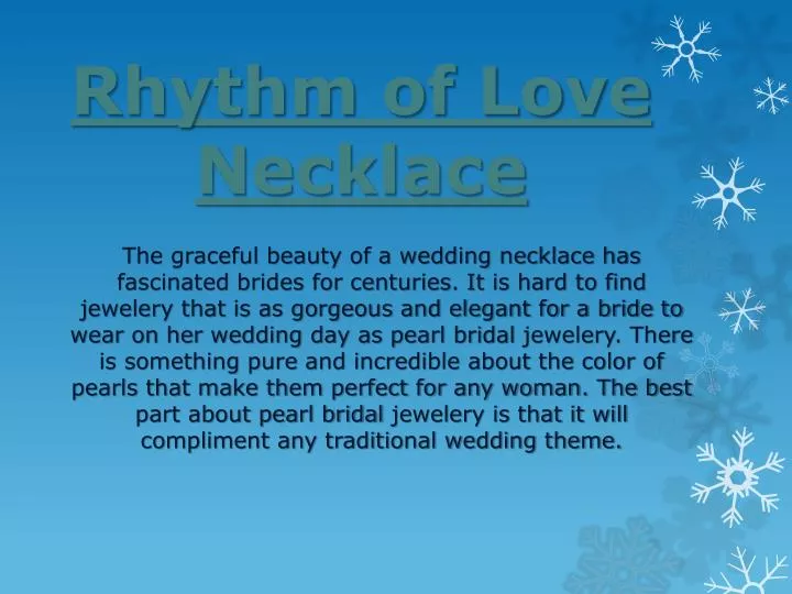 rhythm of love necklace