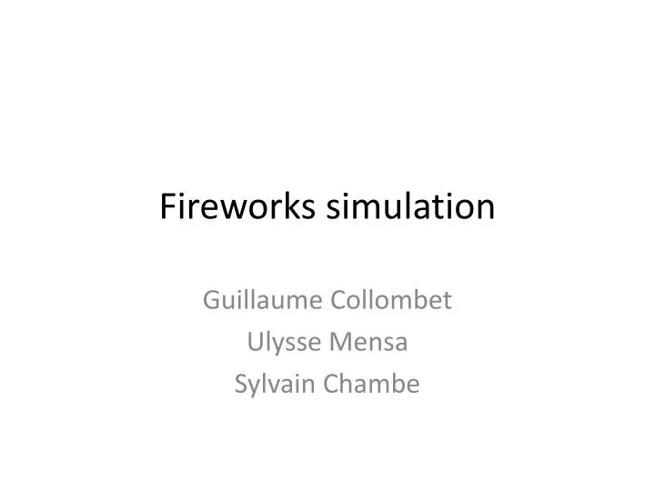 fireworks simulation