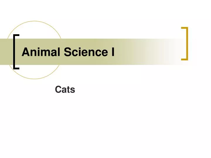 animal science i